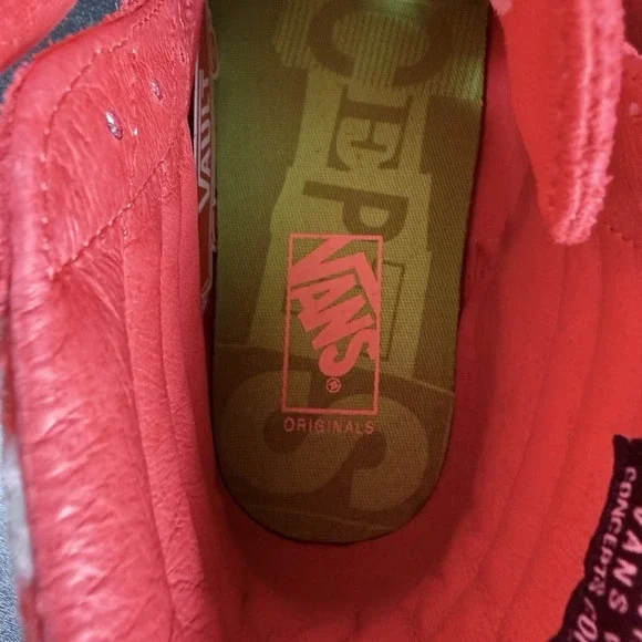 Vans x Concepts OG Sk8-Hi Red Mohair Flame Scarlet Checkerboard Men 8.5 Women 10 - Picture 13 of 15